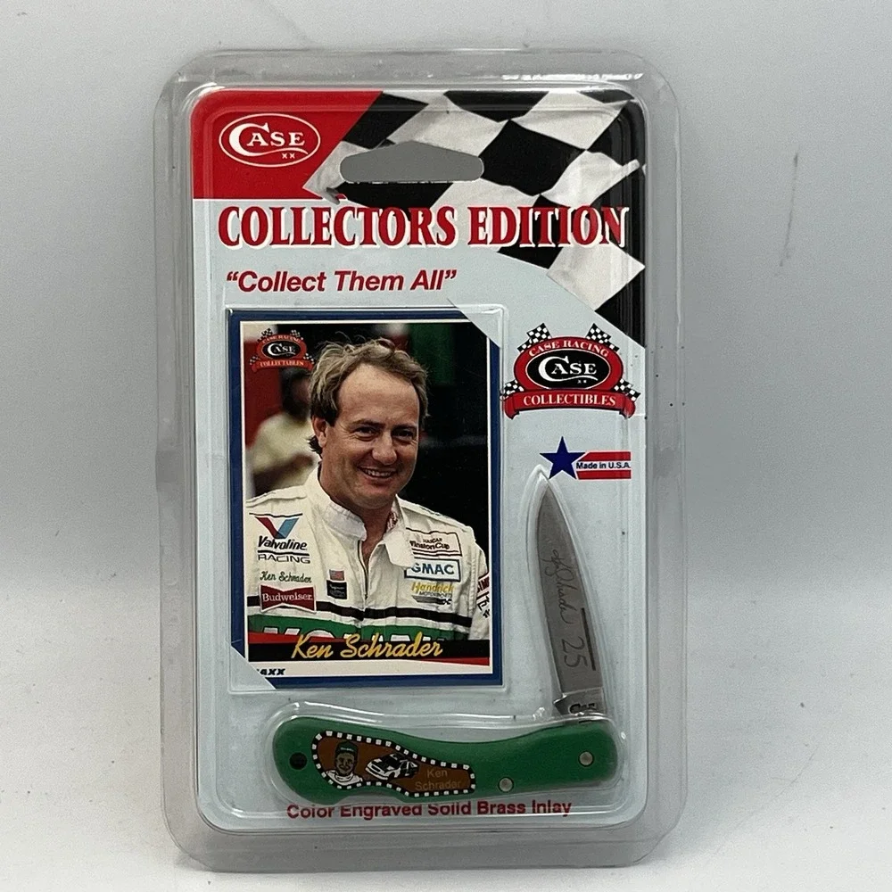 1993 Case xx Collectors Edition Ken Schrader Folding Nascar Collector Knife NIP